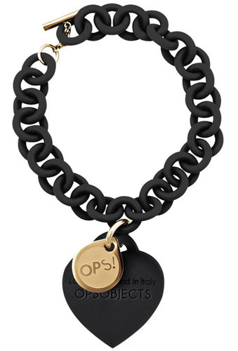 OPS!OBJECTS Love Armband schwarz rosévergoldet OPSBR-11-1800