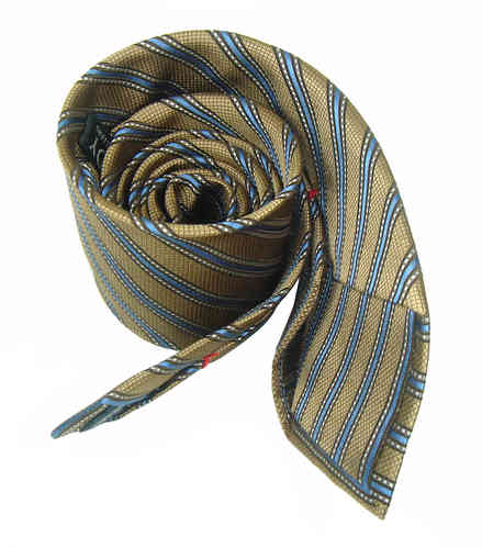 GILARDY Krawatte bronze hellblau gestreift