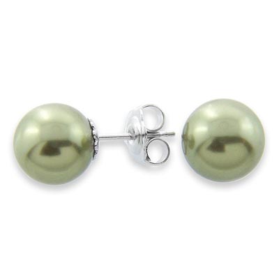 MODA Ohrringe aus Perlmutt mit Silber Steckern
