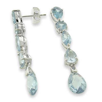 MODA earrings with blue topaz