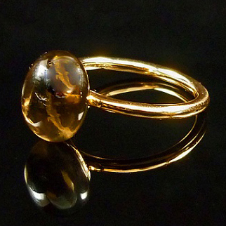 GILARDY GOCCIA ring 18Ct rosé gold with cairngorm