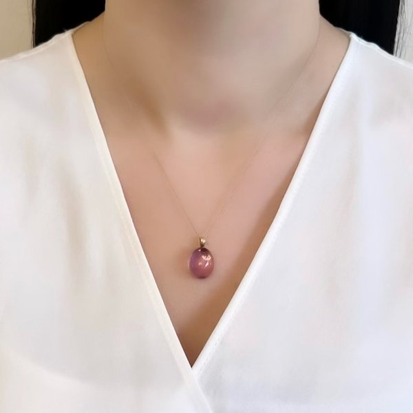 GILARDY GOCCIA necklace in 18K rose gold with amethyst Maxi