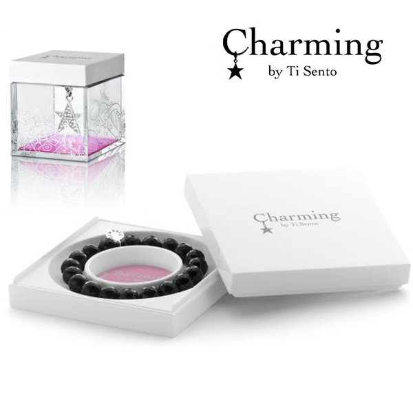Charming Ti Sento Anhänger "Sweat Heart Pink" aus 925 Sterlingsilber - 8084RT