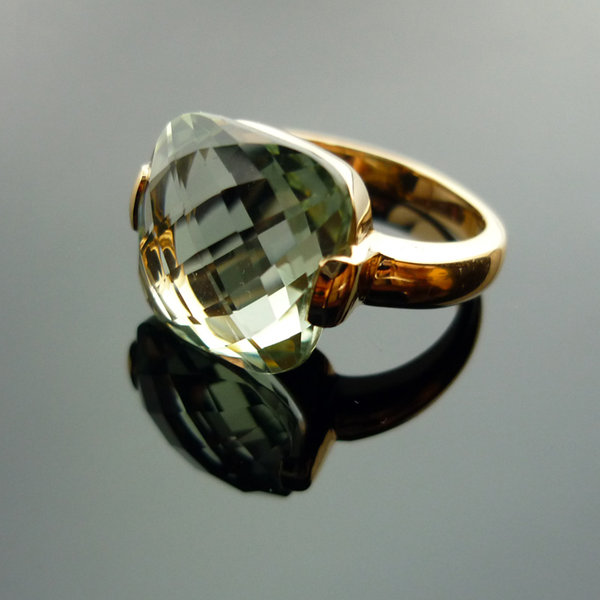 GILARDY CAPRI Ring aus 18K Roségold mit Prasiolith