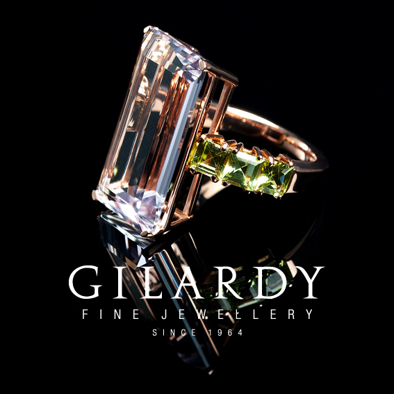 GILARDY MUSA Ring 18Ct rosé gold with amethyst and peridot