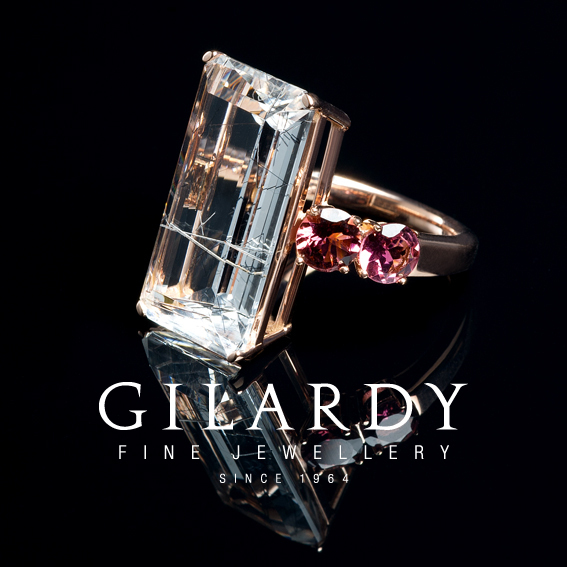 GILARDY MUSA Ring 18Ct rosé gold with tourmaline quartz and pink tourmaline