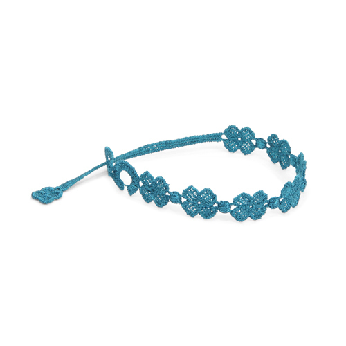 Cruciani Four-Leaf Clover Bracelet Clear Blue