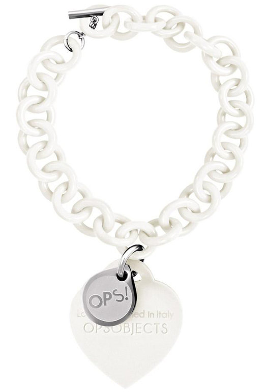 OPS!OBJECTS Love Armband weiß Stahl OPSBR-02-1800