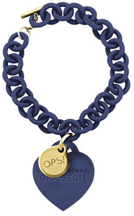 OPS!OBJECTS Love Armband blau gelbvergoldet OPSBR-15-1800
