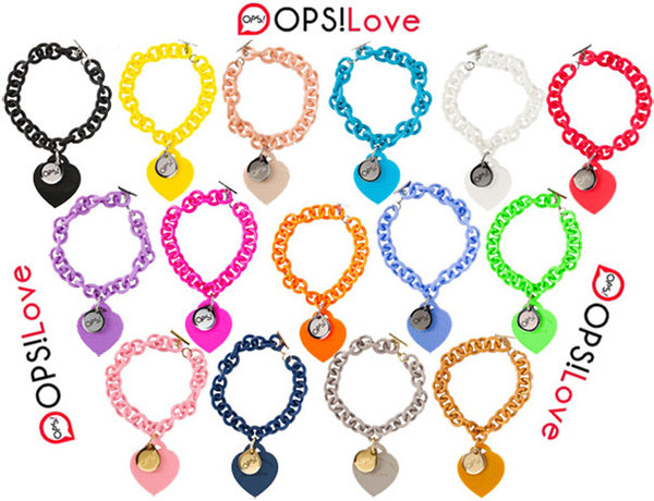 OPS!OBJECTS Love Armband türkis Stahl OPSBR-20-1800
