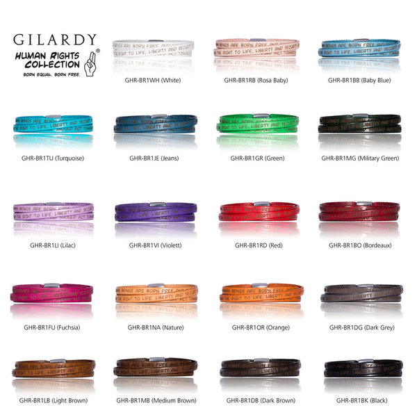 GILARDY HUMAN RIGHTS Leatherbracelet BR1 Red