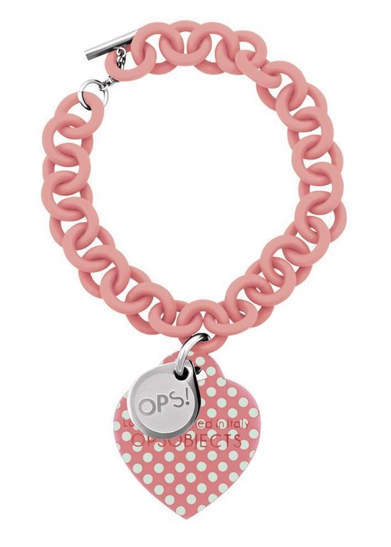 OPS!OBJECTS Bracelet pink with light-blue points stainless steel OPSBR-33-1800