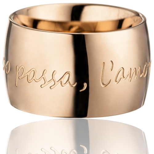 GILARDY AMORE PER SEMPRE Ring champagne curved stainless steel I "Il tempo passa, l'amore resta"